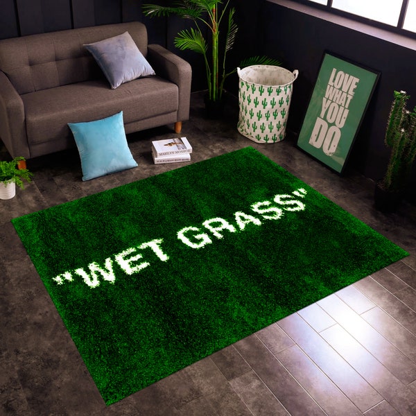 Wet Grass, Wet Grass Rug, Green Rug,Awesome Rug,Modern Rug, Aesthetic Rug, Pattern Rug,Area Rug,Rugs for Living Room,Bedroom Rug,Best Seller