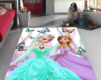 Elsa,Frozen Rug, Elsa Rug,Kids Room Rug,Girl Room Rug,Personalized Rug,Popular Rug,Bestseller, Nursery Rug,Gift For Kids,Non-slip Rug.