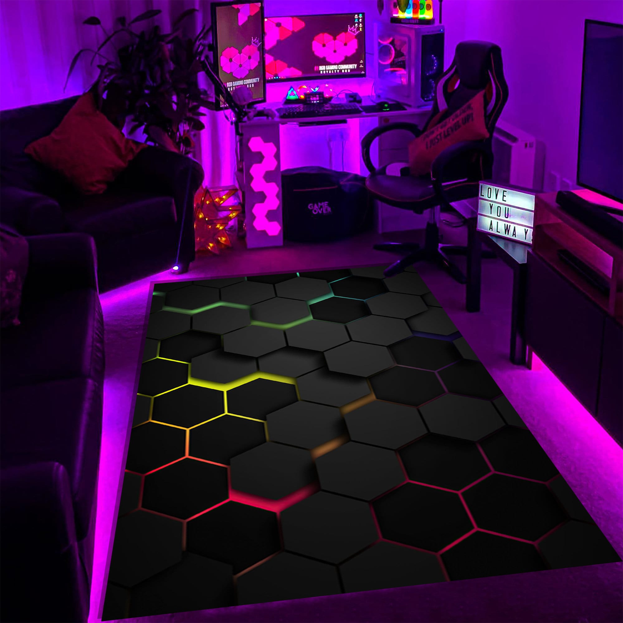 Gamer Gaming Xbox tapis créatifs tapis pour salon chambre décoratif enfant  jeu tapis de sol antidérapant enfant zone de jeu tapis cadeau