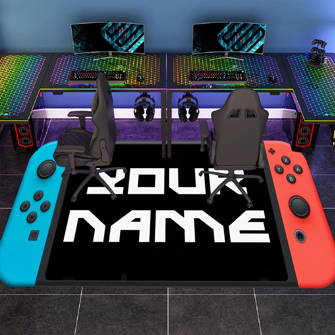 Game Room Rug, Console Buttons, Personalized Rug, Gamer Rug, Gaming Rug ...