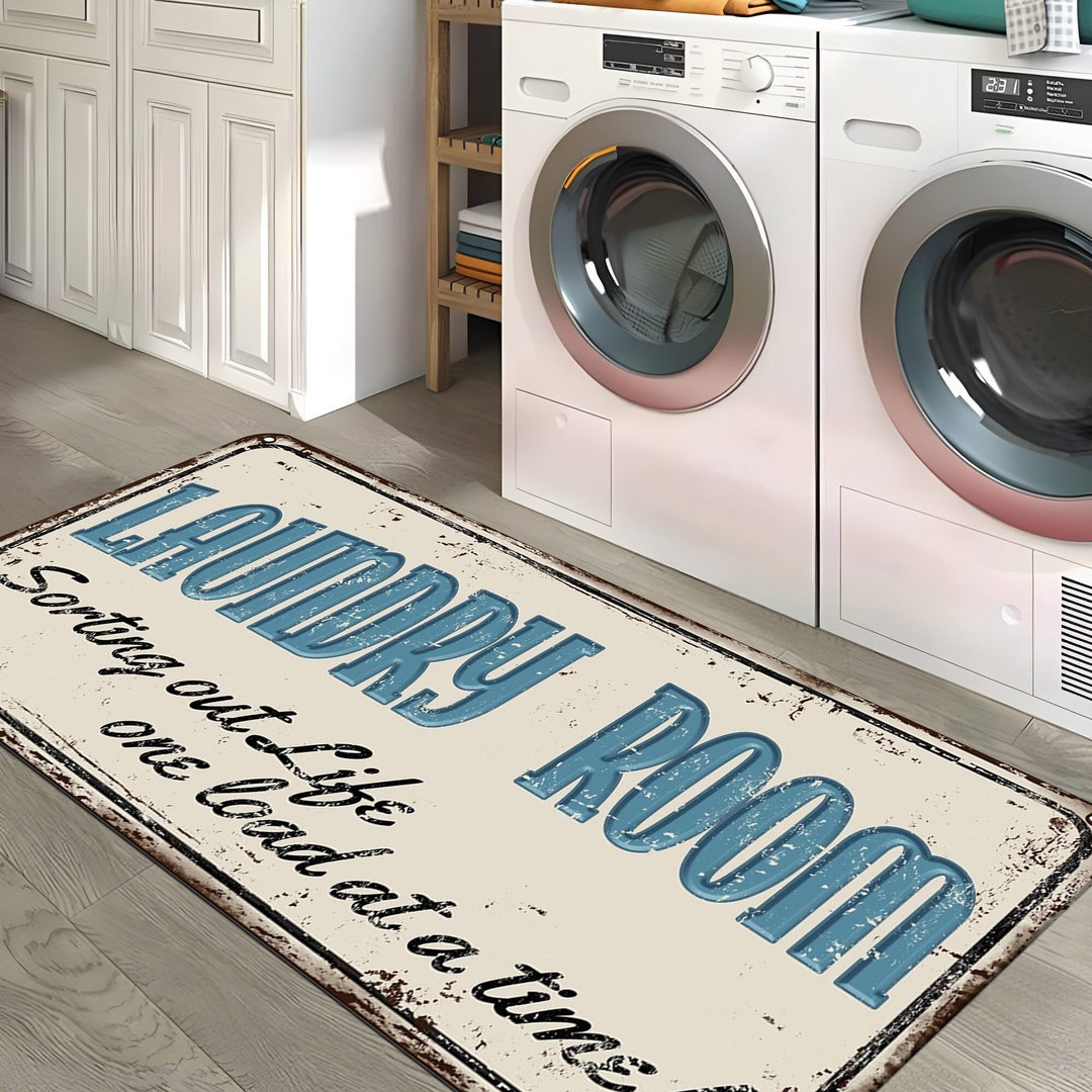 Laundry Room Rug, Laundry Rug, Machine Washable Rug,non-slip Rug ...
