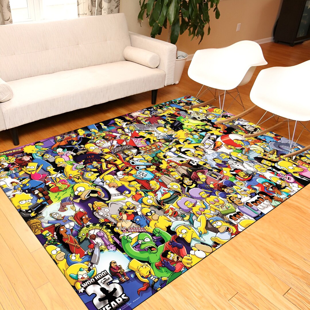 The Simpsons, 25th Anniversary Special Design, Animation Rug, Popular ...
