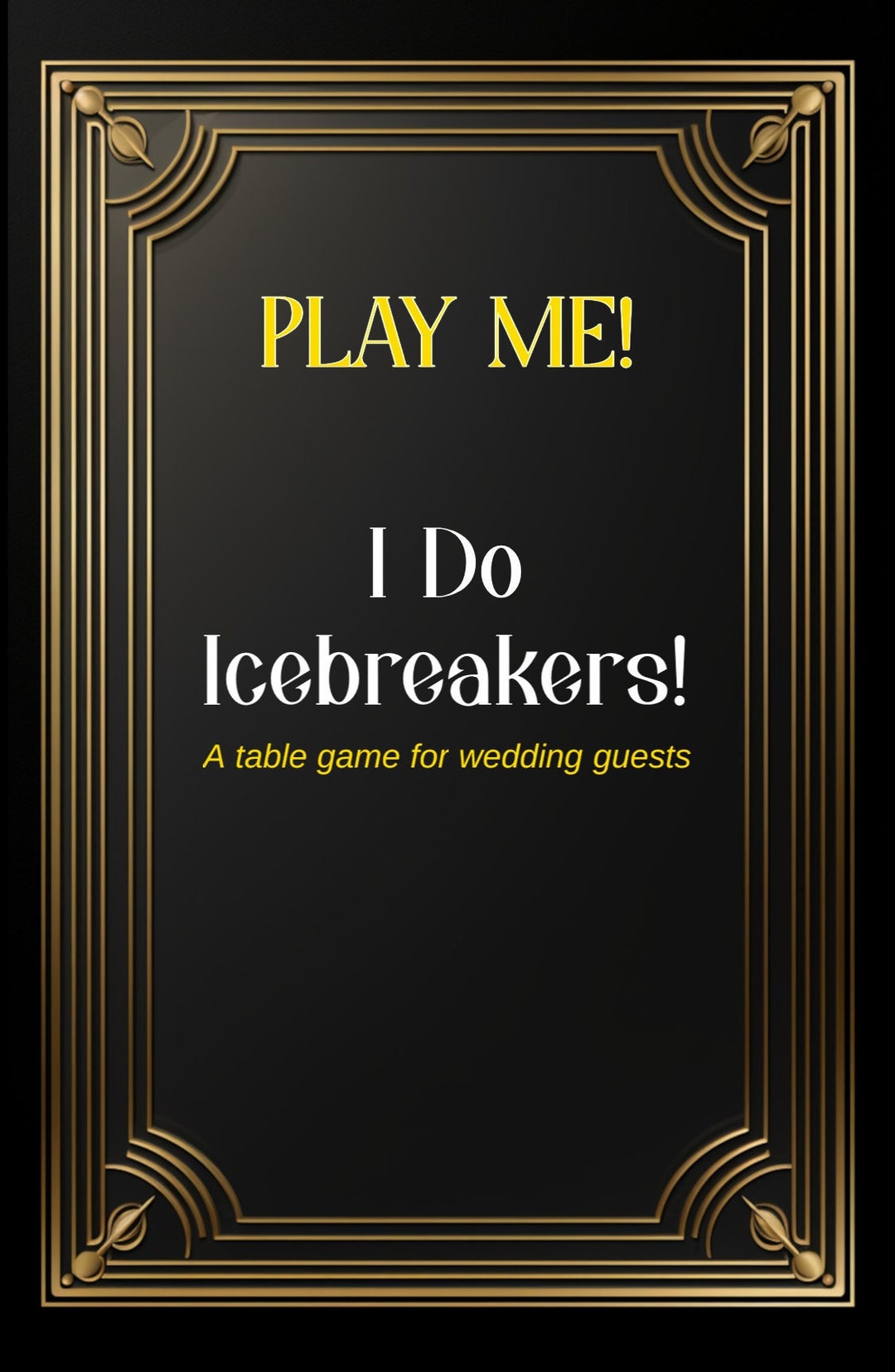 I Do Icebreakers A Table Game for Wedding Guests Etsy
