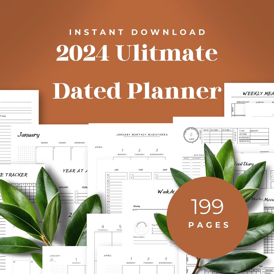 Big Happy Planner 2024 Printable, Weekly Planner, Budget Plan