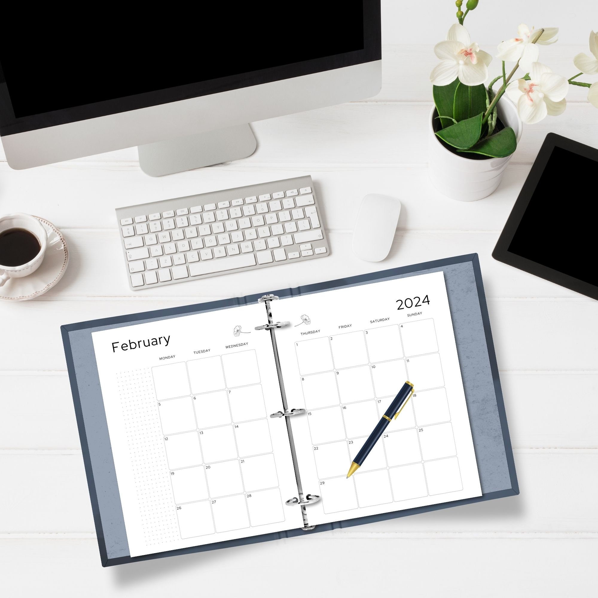 Big Happy Planner 2024 Printable, Weekly Planner, Budget Plan