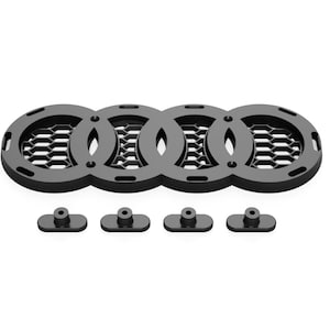 Modulaire badgehouder honingraatgrille voor 273 mm Audi-emblemen – aangepaste inzetstukken en kleuren