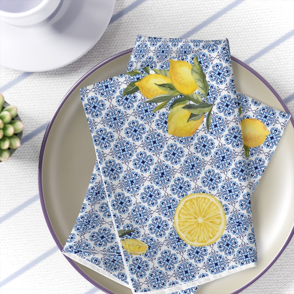 Lemon Napkins Etsy