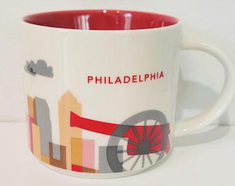 Starbucks Philadelphia mug You are here collection 2015 14 fl oz EUC