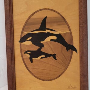 Wood Inlay Whale - Etsy