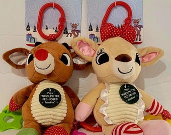 Rudolph the Red-Nosed Reindeer Clarice Musical Activity Toy Set,  plush Rudolph and Clarice characters NWT