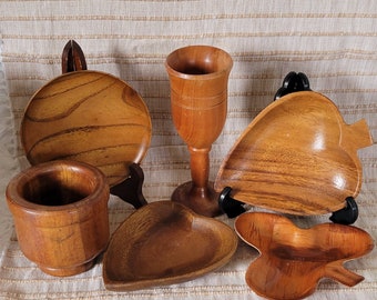 Wood toy kitchen items  pretend play Reggio Montessori MCM