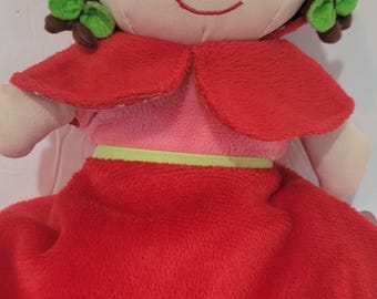 Little Red Riding Hood topsy turvy doll. Latitude Enfant brand. Red Grandma Wolf EUC
