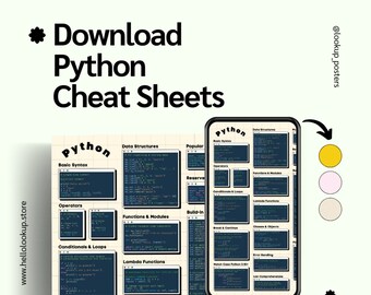 Python Cheat Sheet Template Python for Beginners Data Type Coding ...