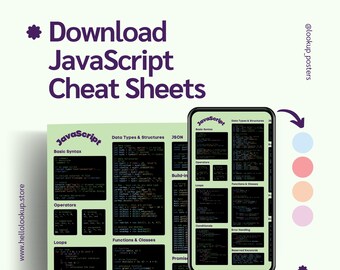 Javascript Quick Reference Poster Computer Programming Cheat Sheet ...