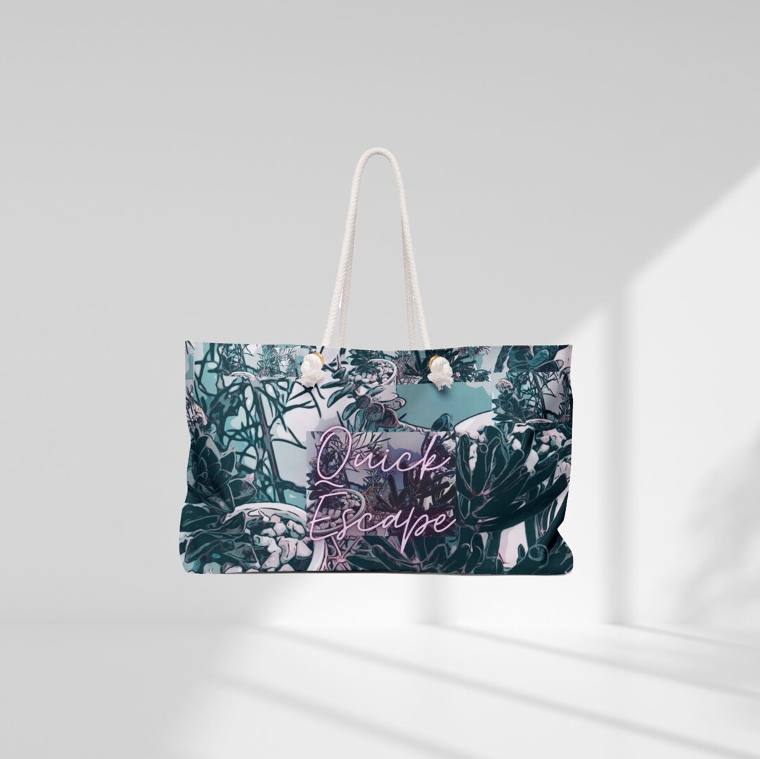 Weekender Bag Quick Escape Quote Trendy New Wearable Art Tote Bags