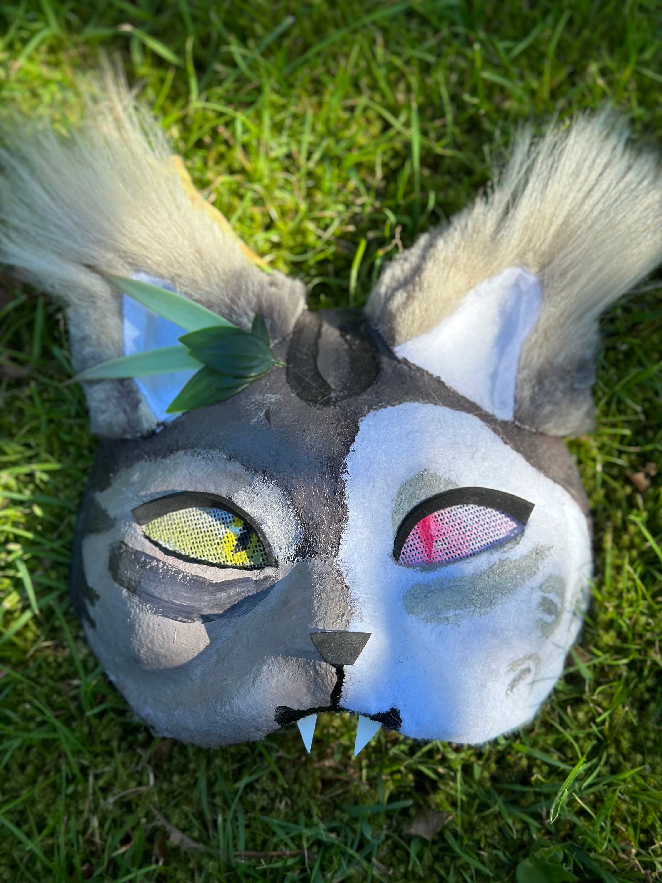 Angry Grey Cat Therian Mask . Modified Therian Mask. Therian Gear. Cosplay  Cat Mask . Fursuit Mask . High Quality Therian Mask. - Therian mask - shop  - magdalinen