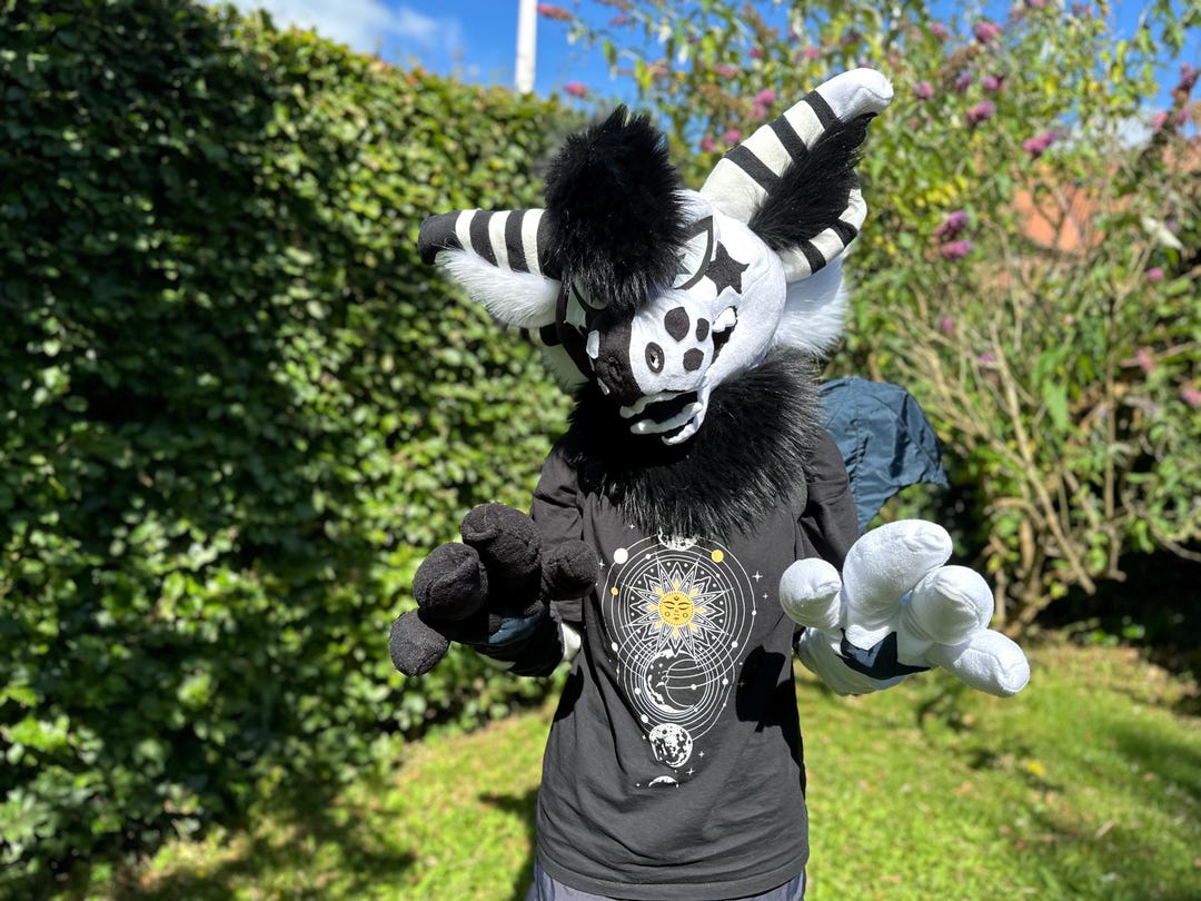 Black and White Dragon Fursuit Premade - Etsy
