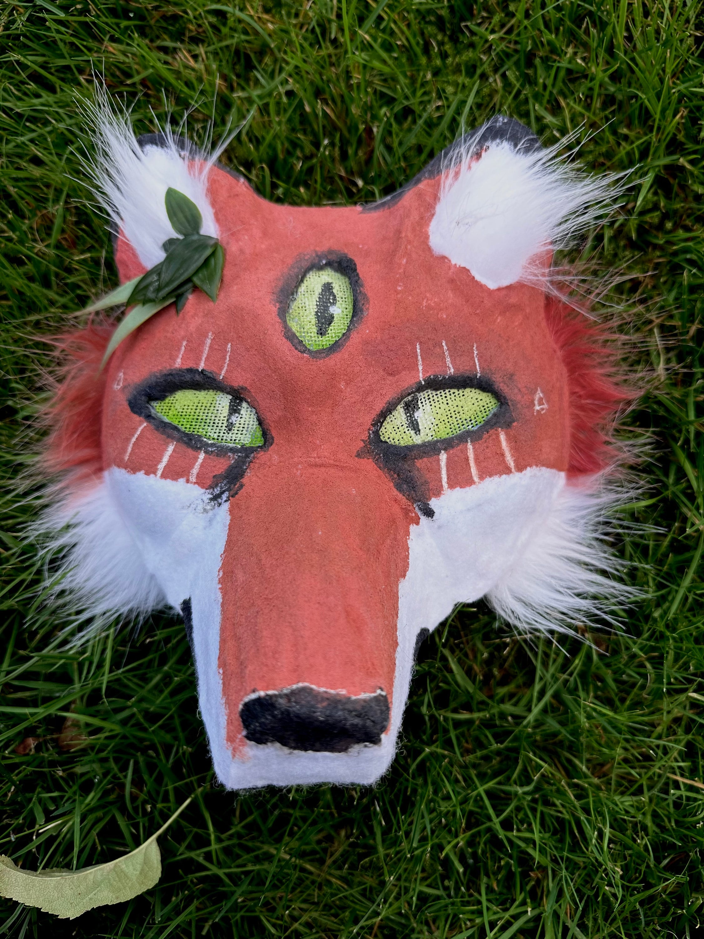 Therian Mask Wolf Halloween Costume for Men Scary Animal Furry