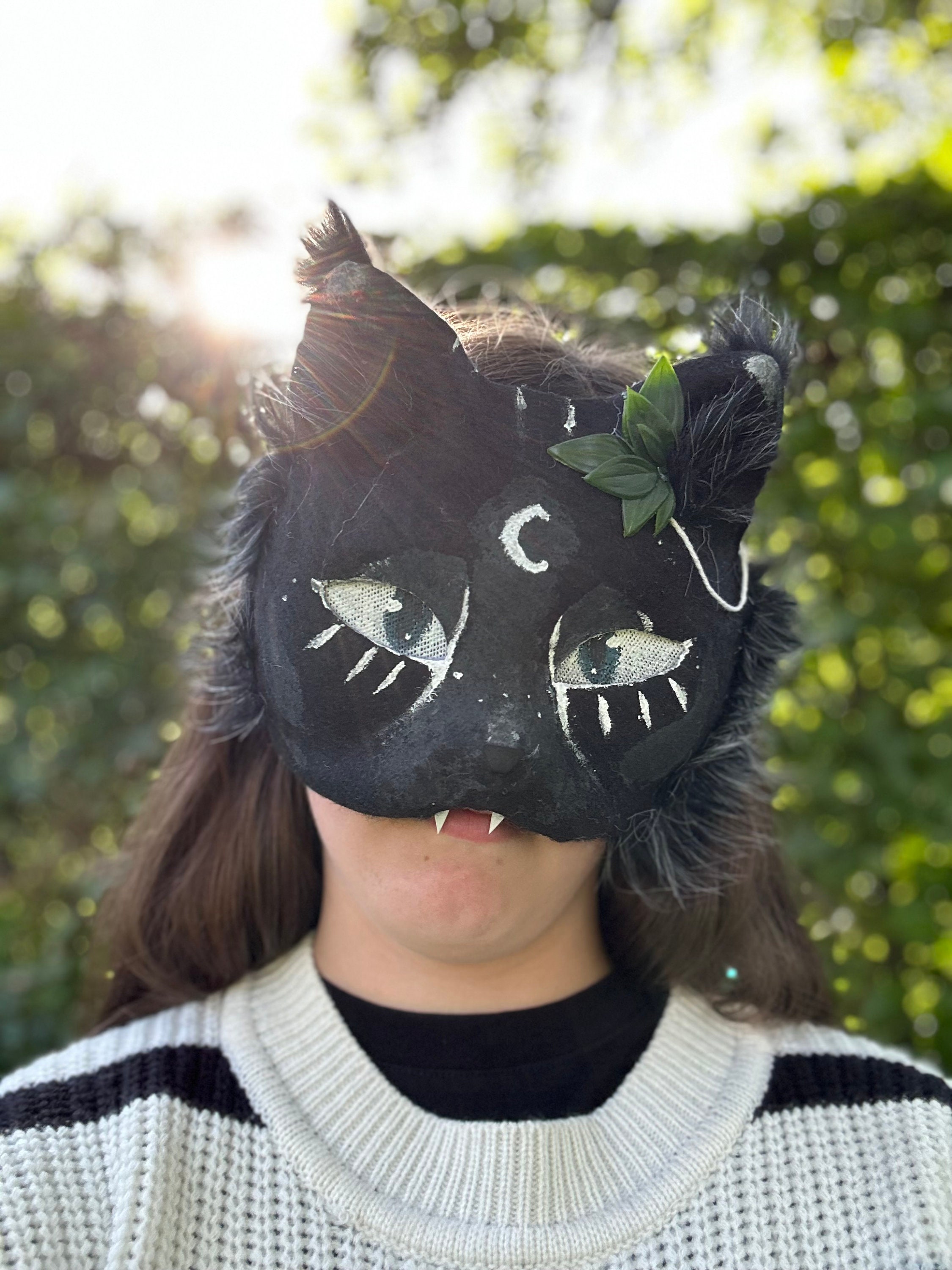 Therian cat mask - moon theme