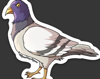 Pigeon Decal - Squatting Pigeon