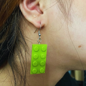 2x grote oorbellen gemaakt van Lego® | in verschillende kleuren | Cadeau voor BFF&#39;s, partners, vrienden en familie