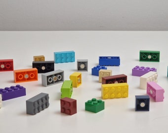 Magnete aus echten Lego® Steinen | In verschiedenen Farben und Größen | Für Tafel, Kühlschrank, Whiteboard | Als Geschenk, Mitbringsel