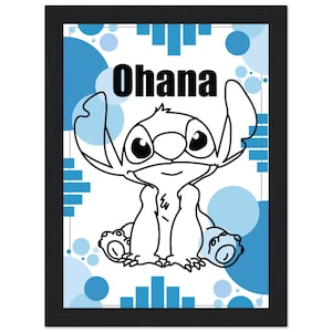 Poster Ohana Classic Matte Paper con cornice in legno 13 x 18 cm / 5 x 7 pollici