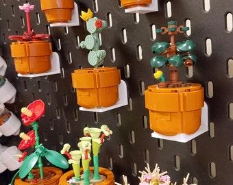 Ikea Skadis pegboard - LEGO Icons 10329 Lego flowers Support \ Holder \ Unterstützung \ Soutien \ Mounting