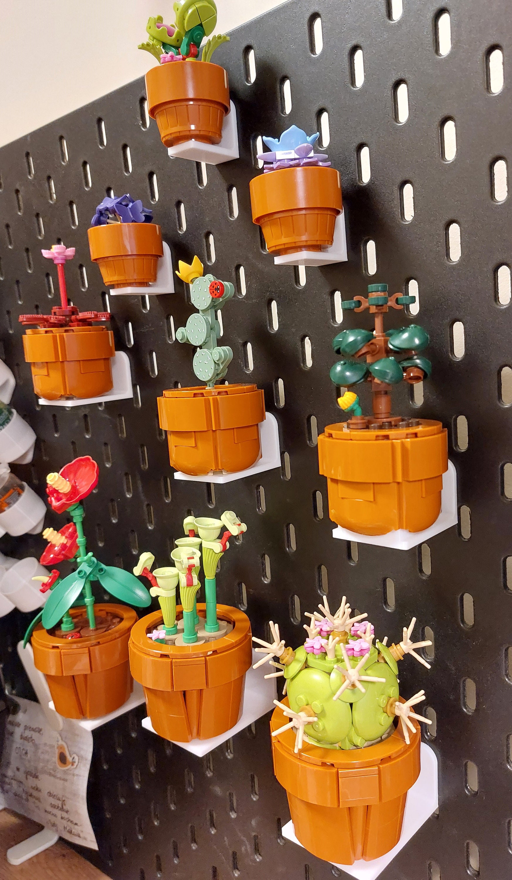 Ikea Skadis Pegboard - LEGO Icons 10329 Lego Flowers Support