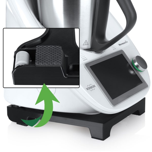 Stand with wheels, sliding board for Thermomix TM5 and TM6 (Gleitbrett / Planche / Schneidebrett)