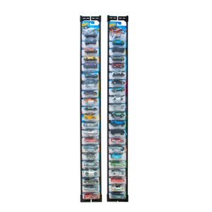 Espositore per montaggio a parete, supporto per scaffale, per riporre le carte Hot Wheels (anche Matchbox Majorette, ecc.)