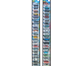 Wall mounting display stand support shelf storage for Hot Wheels cards (also Matchbox Majorette etc.)