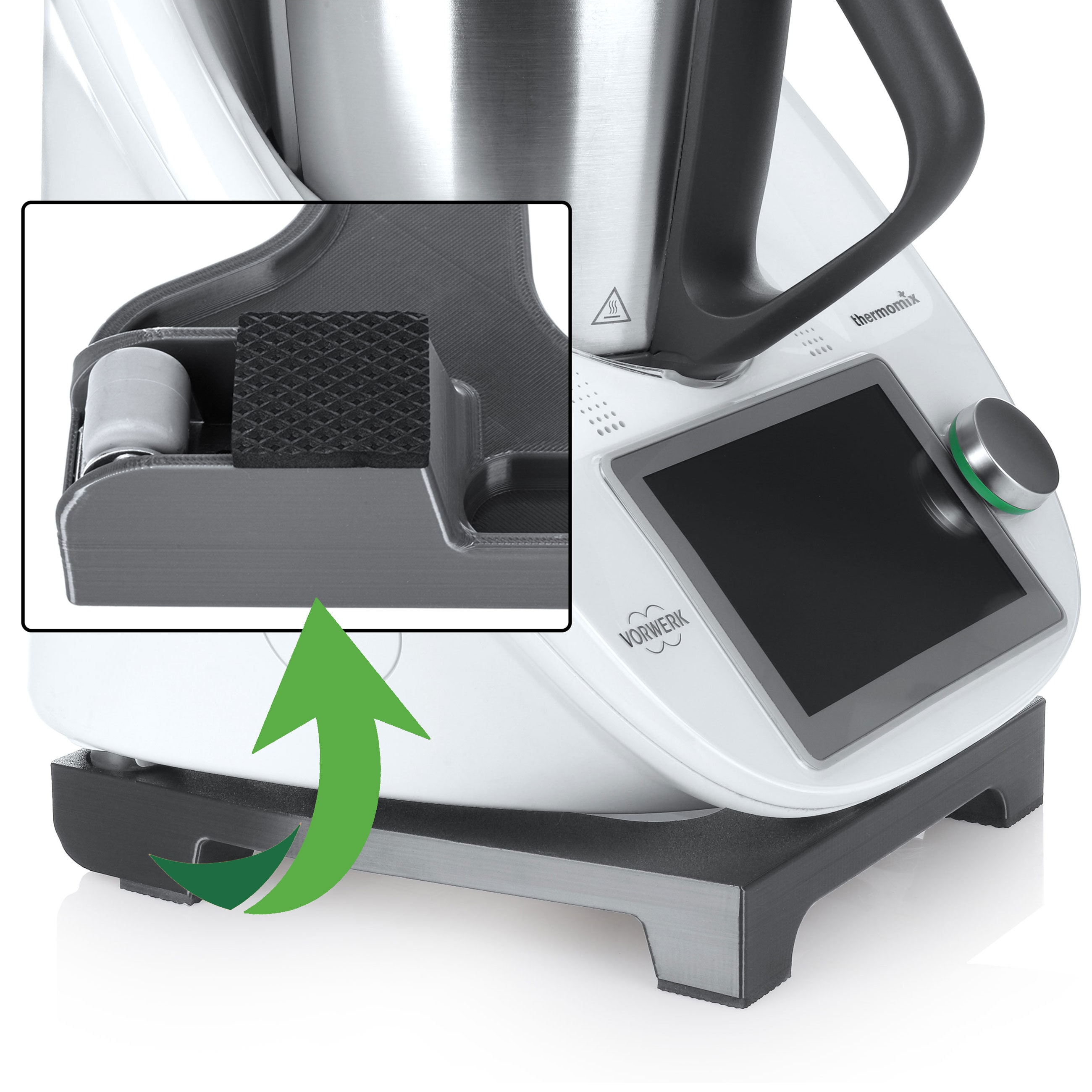 Base Scorrevole Per Thermomix TM5/TM6 - In Bambù Con Rotelle, Maniglia - Foto 12