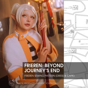 Frieren Cosplay Kostüm DIY PDF Pattern - Digitales Produkt
