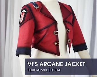 Vi Arcane Jacka Cosplay Kostym - Kostym Tillverkad