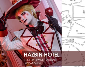 Hazbin Lucifer Morningstar PDF Cosplay Pattern Coat Only - Digital Product