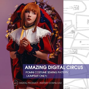 Patrón en PDF para hacer tú mismo el increíble pomni de Digital Circus - Producto digital