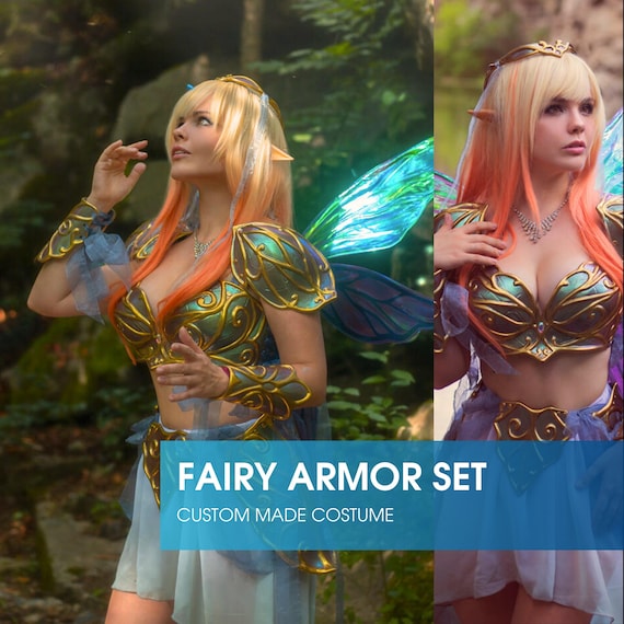 Fantasy Fairy Armor Renfaire Costume Princess Armor Colours Set - Custom Made