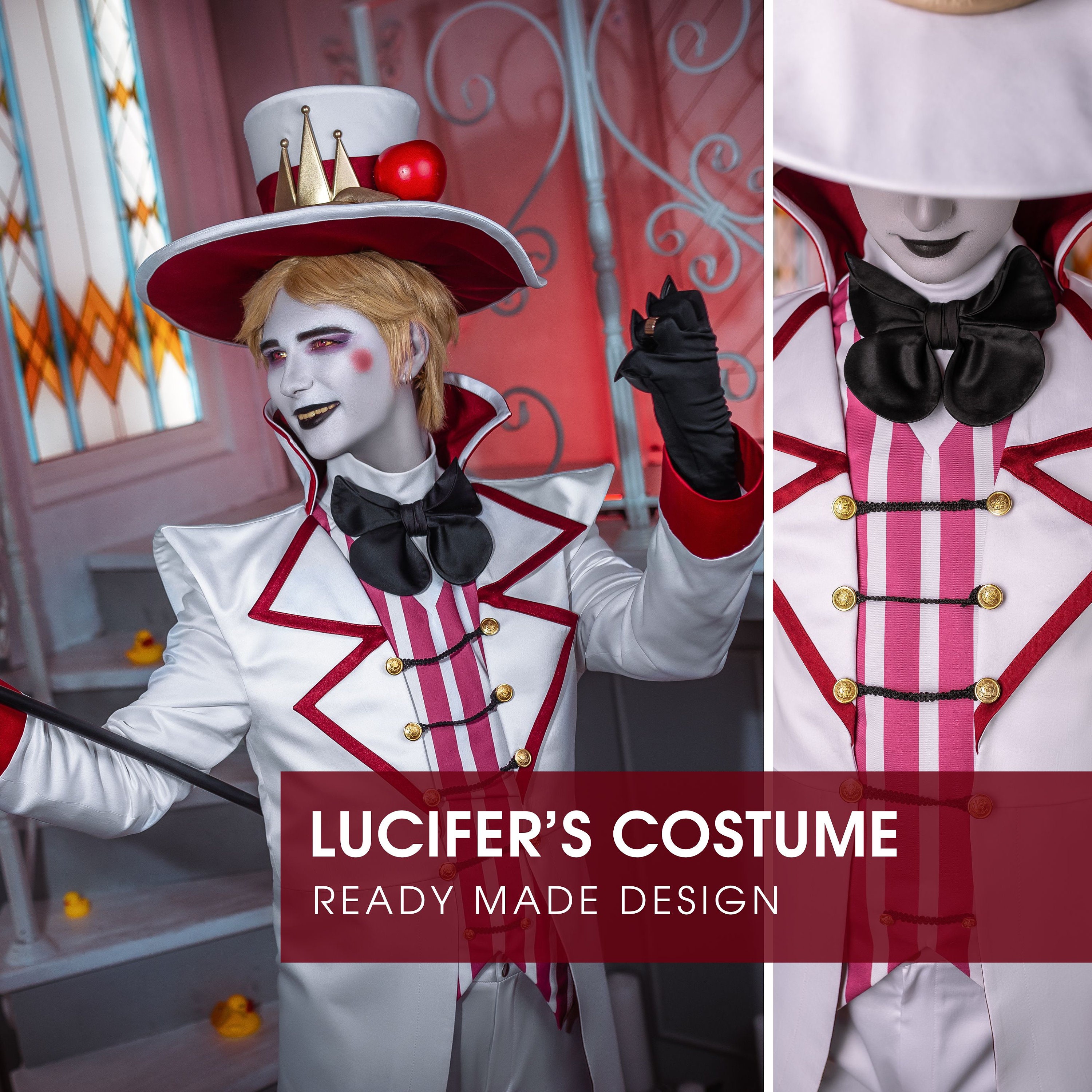 Hazbin Hotel Lucifer Morningstar Cosplay Costume - Custom Made