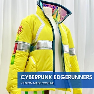 Cyberpunk Edgerunner David Martinez Cosplay Neon Medical Jacket - Custom Made