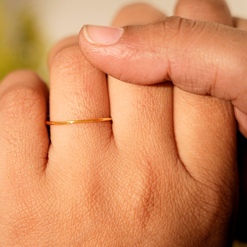 Thin Wedding Band Etsy