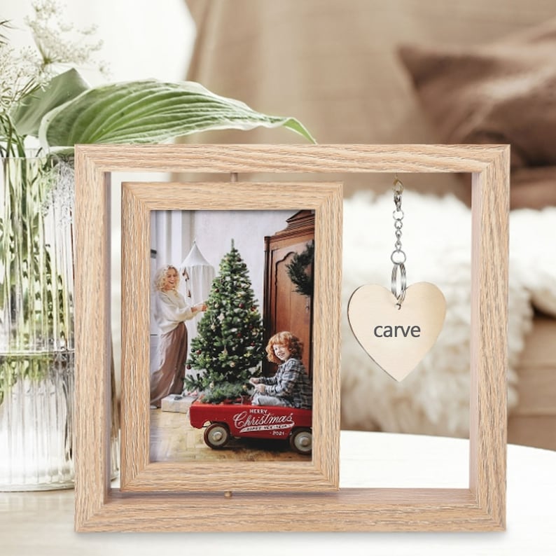 Customized Rotating Picture Frame Table Personalized Photo Valentine's ...