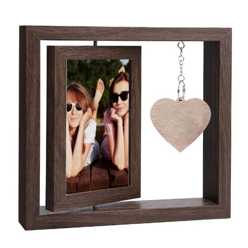 Customized Rotating Picture Frame Table Personalized Photo Valentine's ...