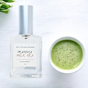 Matcha Milk Tea Perfume: Handmade Gourmand Beverage Scent