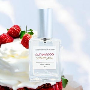 Strawberry Shortcake Perfume: Handmade Gourmand Dessert Scent (15ml)
