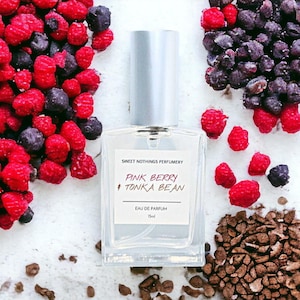 Pink Berry & Tonka Bean Perfume: Handmade Gourmand Scent
