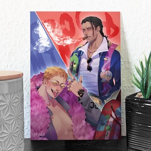 One Piece - Sir Crocodile & Doflamingo A5 Art Print
