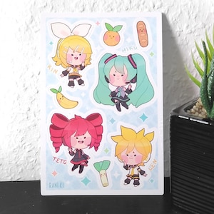 Vocaloid / VSynth - Miku, Rin, Len & Teto Stickersheet