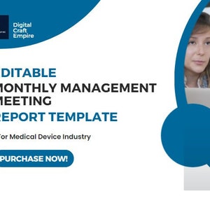 Editable Monthly Management Meeting Report Template For Medical Device Industry
