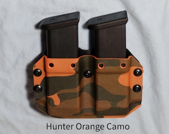 Double Magazine Pouch - 9mm/.357 Sig/.40 S&W, Fits 1 1/2" Belts